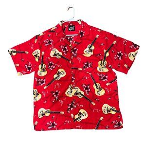 Summer’s coming. Uluwatu Hawaiian Shirt Men's XL Guitars, Hibiscus, ALOHA!